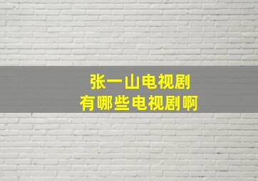 张一山电视剧有哪些电视剧啊