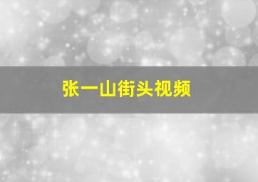 张一山街头视频