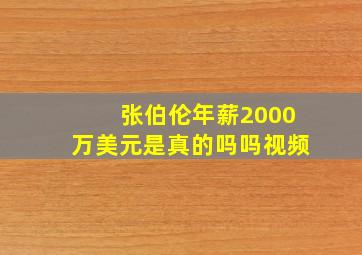 张伯伦年薪2000万美元是真的吗吗视频