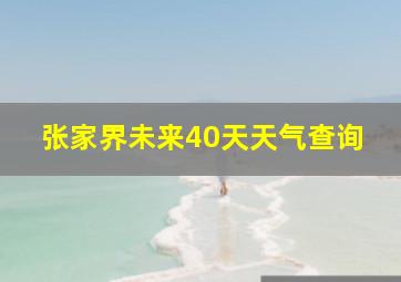 张家界未来40天天气查询