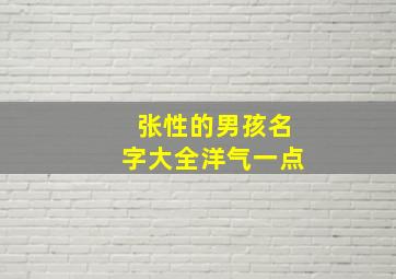 张性的男孩名字大全洋气一点