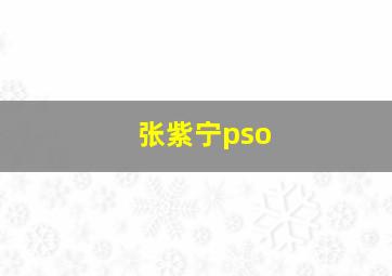 张紫宁pso