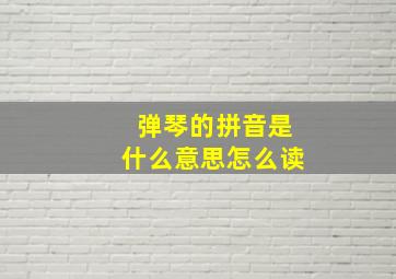 弹琴的拼音是什么意思怎么读