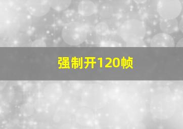 强制开120帧