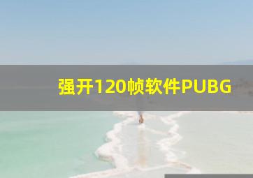 强开120帧软件PUBG