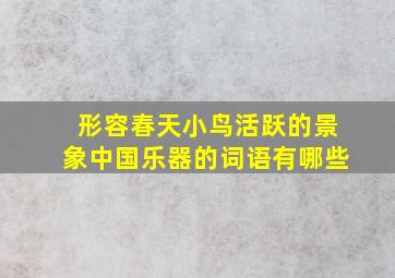 形容春天小鸟活跃的景象中国乐器的词语有哪些