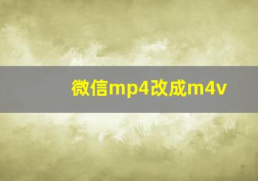 微信mp4改成m4v