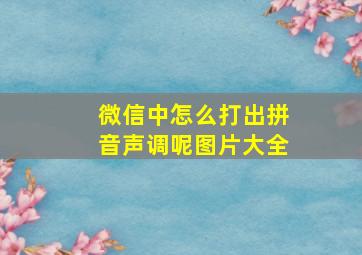 微信中怎么打出拼音声调呢图片大全