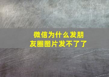 微信为什么发朋友圈图片发不了了