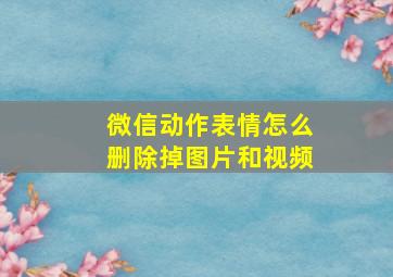 微信动作表情怎么删除掉图片和视频