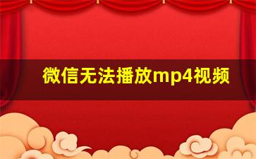 微信无法播放mp4视频