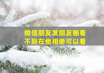 微信朋友发朋友圈看不到在他相册可以看