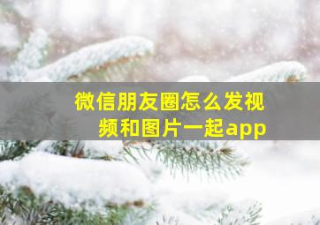 微信朋友圈怎么发视频和图片一起app