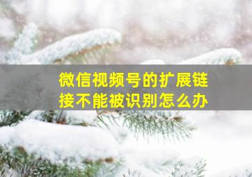 微信视频号的扩展链接不能被识别怎么办