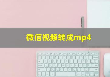 微信视频转成mp4