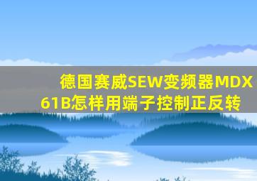 德国赛威SEW变频器MDX61B怎样用端子控制正反转