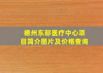 德州东部医疗中心项目简介图片及价格查询