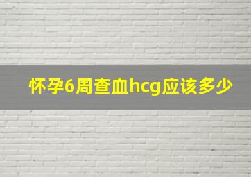 怀孕6周查血hcg应该多少