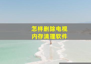 怎样删除电视内存清理软件