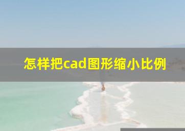 怎样把cad图形缩小比例