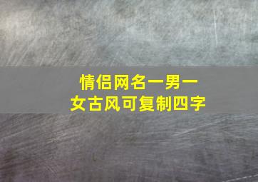 情侣网名一男一女古风可复制四字