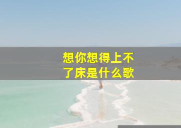 想你想得上不了床是什么歌