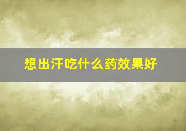 想出汗吃什么药效果好