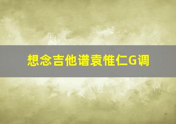 想念吉他谱袁惟仁G调