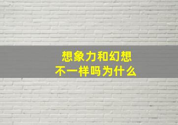 想象力和幻想不一样吗为什么