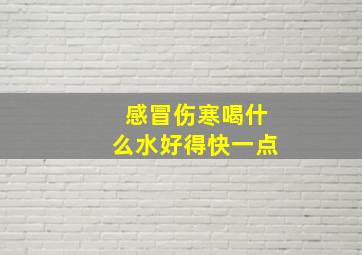 感冒伤寒喝什么水好得快一点