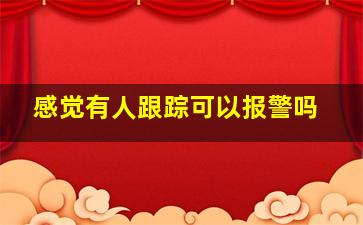 感觉有人跟踪可以报警吗