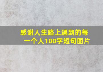 感谢人生路上遇到的每一个人100字短句图片