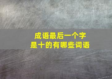 成语最后一个字是十的有哪些词语