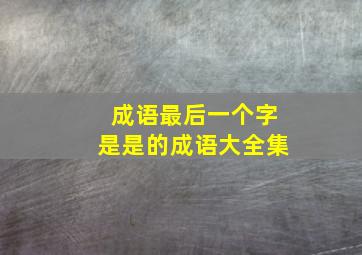 成语最后一个字是是的成语大全集