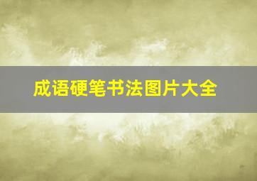 成语硬笔书法图片大全