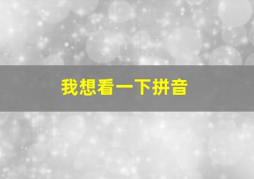 我想看一下拼音