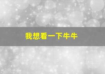 我想看一下牛牛