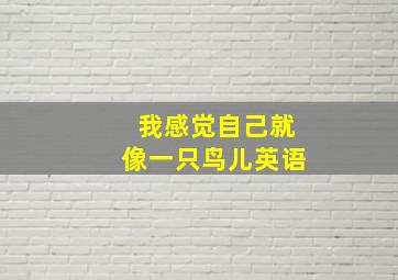 我感觉自己就像一只鸟儿英语