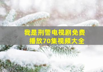 我是刑警电视剧免费播放70集视频大全