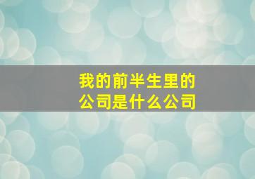 我的前半生里的公司是什么公司