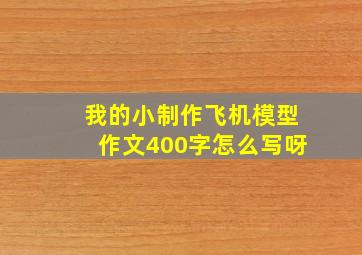 我的小制作飞机模型作文400字怎么写呀