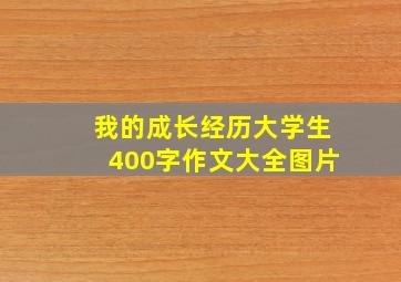 我的成长经历大学生400字作文大全图片