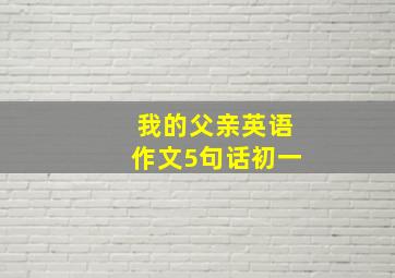 我的父亲英语作文5句话初一