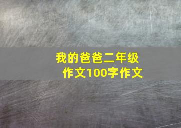 我的爸爸二年级作文100字作文