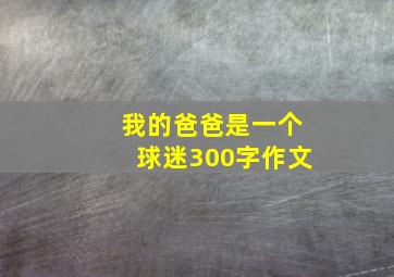 我的爸爸是一个球迷300字作文