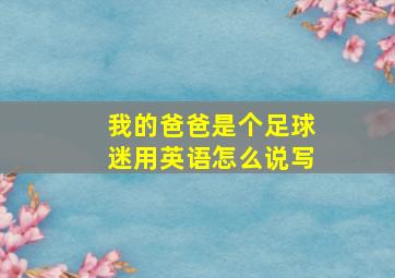 我的爸爸是个足球迷用英语怎么说写