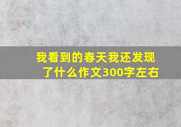 我看到的春天我还发现了什么作文300字左右