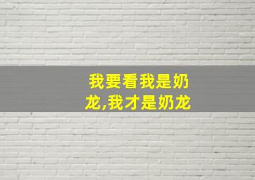 我要看我是奶龙,我才是奶龙