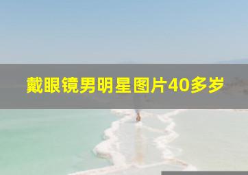 戴眼镜男明星图片40多岁