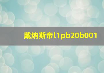 戴纳斯帝l1pb20b001